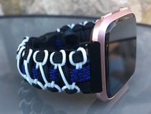 Load image into Gallery viewer, Paracord Watch Band compatible with Fitbit Versa 1, Versa Lite, Versa 2, Versa 3, Versa 4, Sense, Sense 2 (watch not included).