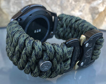 Load image into Gallery viewer, Samsung Galaxy Watch Band, Galaxy 42mm, Galaxy 46mm, Gear S3 Frontier, Gear S3 Classic, Gear Sport, 550 Paracord Watch Band.