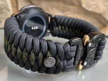 Load image into Gallery viewer, Samsung Galaxy Watch Band, Galaxy 42mm, Galaxy 46mm, Gear S3 Frontier, Gear S3 Classic, Gear Sport, 550 Paracord Watch Band.