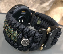 Load image into Gallery viewer, Paracord Watch Band compatible with Garmin Approach S12, Approach S40, Approach S42, D2 Air, Vivoactive 3S, Vivoactive 3, Vivoactive 3 Music, Vivoactive 4S, Vivoactive 4, Venu, Venu 2S, Venu 2, Venu SQ, Venu Music (watch not included)