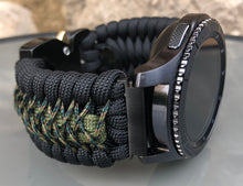 Load image into Gallery viewer, Samsung Galaxy Watch Band, Galaxy 42mm, Galaxy 46mm, Gear S3 Frontier, Gear S3 Classic, Gear Sport, 550 Paracord Watch Band.