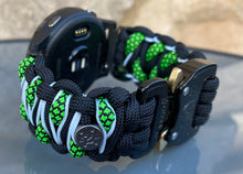 Load image into Gallery viewer, Paracord Watch Band compatible with Garmin Approach S12, Approach S40, Approach S42, D2 Air, Vivoactive 3S, Vivoactive 3, Vivoactive 3 Music, Vivoactive 4S, Vivoactive 4, Venu, Venu 2S, Venu 2, Venu SQ, Venu Music (watch not included)