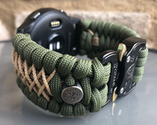 Charger l'image dans la galerie, Paracord watch band compatible with Garmin Approach S12/S40/S42, D2 Air/X10, Vivoactive, Venu, Vivomove, Forerunner 55/245/255/645/745 (watch not included)