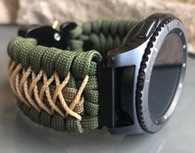 Load image into Gallery viewer, Samsung Galaxy Watch Band, Galaxy 42mm, Galaxy 46mm, Gear S3 Frontier, Gear S3 Classic, Gear Sport, 550 Paracord Watch Band.