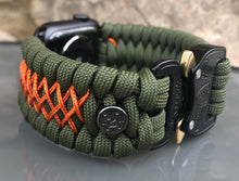 Lade das Bild in den Galerie-Viewer, Paracord Watch Band compatible with Apple Watch Series 1, 2, 3, 4, 5, 6, 7, 8, Ultra & SE (watch not included)