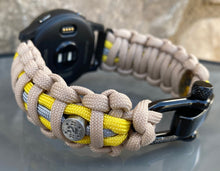 Load image into Gallery viewer, Paracord Watch Band compatible with Garmin Approach S12, Approach S40, Approach S42, D2 Air, Vivoactive 3S, Vivoactive 3, Vivoactive 3 Music, Vivoactive 4S, Vivoactive 4, Venu, Venu 2S, Venu 2, Venu SQ, Venu Music (watch not included)