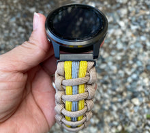Load image into Gallery viewer, Paracord Watch Band compatible with Garmin Approach S12, Approach S40, Approach S42, D2 Air, Vivoactive 3S, Vivoactive 3, Vivoactive 3 Music, Vivoactive 4S, Vivoactive 4, Venu, Venu 2S, Venu 2, Venu SQ, Venu Music (watch not included)