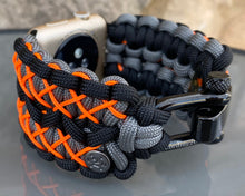 Lade das Bild in den Galerie-Viewer, Paracord Watch Band compatible with Apple Watch Series 1, 2, 3, 4, 5, 6, 7 & SE (watch not included)