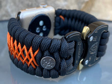 Load image into Gallery viewer, Personalized Paracord Watch Band for Apple Watch Series 1-11, Ultra, Ultra 2, Ultra 3, and SE (watch not included).