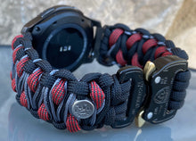 Load image into Gallery viewer, Samsung Galaxy Watch Band, Galaxy 42mm, Galaxy 46mm, Gear S3 Frontier, Gear S3 Classic, Gear Sport, 550 Paracord Watch Band.