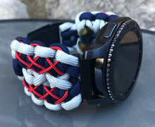 Load image into Gallery viewer, Samsung Galaxy Watch Band, Galaxy 42mm, Galaxy 46mm, Gear S3 Frontier, Gear S3 Classic, Gear Sport, 550 Paracord Watch Band.