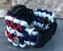 Load image into Gallery viewer, Samsung Galaxy Watch Band, Galaxy 42mm, Galaxy 46mm, Gear S3 Frontier, Gear S3 Classic, Gear Sport, 550 Paracord Watch Band.