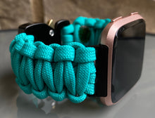 Lade das Bild in den Galerie-Viewer, Paracord Watch Band compatible with Fitbit Versa 1, Versa Lite, Versa 2, Versa 3, Versa 4, Sense, Sense 2 (watch not included).