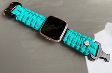 Lade das Bild in den Galerie-Viewer, Paracord Watch Band compatible with Fitbit Versa 1, Versa Lite, Versa 2, Versa 3, Versa 4, Sense, Sense 2 (watch not included).