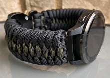 Load image into Gallery viewer, Paracord Watch Band compatible with Garmin Approach S12, Approach S40, Approach S42, D2 Air, Vivoactive 3S, Vivoactive 3, Vivoactive 3 Music, Vivoactive 4S, Vivoactive 4, Venu, Venu 2S, Venu 2, Venu SQ, Venu Music (watch not included)