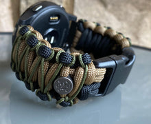 Load image into Gallery viewer, Paracord Watch Band compatible with Garmin Approach S12, Approach S40, Approach S42, D2 Air, Vivoactive 3S, Vivoactive 3, Vivoactive 3 Music, Vivoactive 4S, Vivoactive 4, Venu, Venu 2S, Venu 2, Venu SQ, Venu Music (watch not included)
