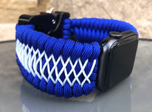 Charger l'image dans la galerie, Paracord Watch Band compatible with Apple Watch Series 1, 2, 3, 4, 5, 6, 7 & SE (watch not included)