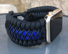Charger l'image dans la galerie, Paracord Watch Band compatible with Apple Watch Series 1, 2, 3, 4, 5, 6, 7 & SE (watch not included)