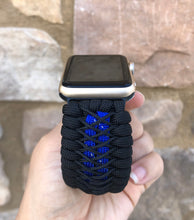 Charger l'image dans la galerie, Paracord Watch Band compatible with Apple Watch Series 1, 2, 3, 4, 5, 6, 7 & SE (watch not included)