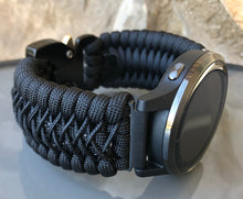 Load image into Gallery viewer, Paracord Watch Band compatible with Garmin Approach S12, Approach S40, Approach S42, D2 Air, Vivoactive 3S, Vivoactive 3, Vivoactive 3 Music, Vivoactive 4S, Vivoactive 4, Venu, Venu 2S, Venu 2, Venu SQ, Venu Music (watch not included)