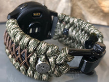 Load image into Gallery viewer, Paracord Watch Band compatible with Garmin Approach S12, Approach S40, Approach S42, D2 Air, Vivoactive 3S, Vivoactive 3, Vivoactive 3 Music, Vivoactive 4S, Vivoactive 4, Venu, Venu 2S, Venu 2, Venu SQ, Venu Music (watch not included)