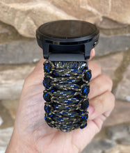 Charger l'image dans la galerie, Paracord watch band compatible with Garmin Approach S12/S40/S42, D2 Air/X10, Vivoactive, Venu, Vivomove, Forerunner 55/245/255/645/745 (watch not included)