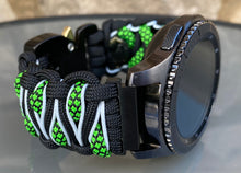 Load image into Gallery viewer, Samsung Galaxy Watch Band, Galaxy 42mm, Galaxy 46mm, Gear S3 Frontier, Gear S3 Classic, Gear Sport, 550 Paracord Watch Band.