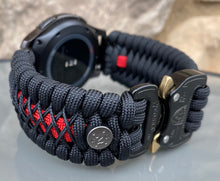 Load image into Gallery viewer, Samsung Galaxy Watch Band, Galaxy 42mm, Galaxy 46mm, Gear S3 Frontier, Gear S3 Classic, Gear Sport, 550 Paracord Watch Band.