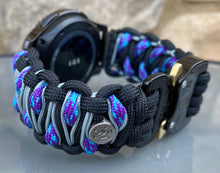 Load image into Gallery viewer, Samsung Galaxy Watch Band, Galaxy 42mm, Galaxy 46mm, Gear S3 Frontier, Gear S3 Classic, Gear Sport, 550 Paracord Watch Band.