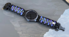 Load image into Gallery viewer, Samsung Galaxy Watch Band, Galaxy 42mm, Galaxy 46mm, Gear S3 Frontier, Gear S3 Classic, Gear Sport, 550 Paracord Watch Band.