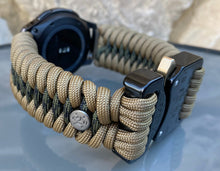 Load image into Gallery viewer, Samsung Galaxy Watch Band, Galaxy 42mm, Galaxy 46mm, Gear S3 Frontier, Gear S3 Classic, Gear Sport, 550 Paracord Watch Band.