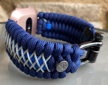 Lade das Bild in den Galerie-Viewer, Paracord Watch Band compatible with Fitbit Versa 1, Versa Lite, Versa 2, Versa 3, Versa 4, Sense, Sense 2 (watch not included).