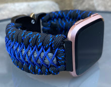Load image into Gallery viewer, Paracord Watch Band compatible with Fitbit Versa 1, Versa Lite, Versa 2, Versa 3, Versa 4, Sense, Sense 2 (watch not included).