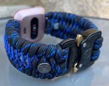 Load image into Gallery viewer, Paracord Watch Band compatible with Fitbit Versa 1, Versa Lite, Versa 2, Versa 3, Versa 4, Sense, Sense 2 (watch not included).