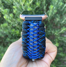 Load image into Gallery viewer, Paracord Watch Band compatible with Fitbit Versa 1, Versa Lite, Versa 2, Versa 3, Versa 4, Sense, Sense 2 (watch not included).