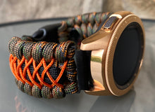 Load image into Gallery viewer, Samsung Galaxy Watch Band, Galaxy 42mm, Galaxy 46mm, Gear S3 Frontier, Gear S3 Classic, Gear Sport, 550 Paracord Watch Band.