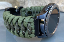 Load image into Gallery viewer, Samsung Galaxy Watch Band, Galaxy 42mm, Galaxy 46mm, Gear S3 Frontier, Gear S3 Classic, Gear Sport, 550 Paracord Watch Band.