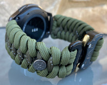 Load image into Gallery viewer, Samsung Galaxy Watch Band, Galaxy 42mm, Galaxy 46mm, Gear S3 Frontier, Gear S3 Classic, Gear Sport, 550 Paracord Watch Band.