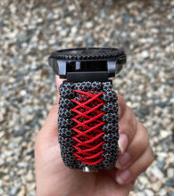 Load image into Gallery viewer, Samsung Galaxy Watch Band, Galaxy 42mm, Galaxy 46mm, Gear S3 Frontier, Gear S3 Classic, Gear Sport, 550 Paracord Watch Band.