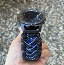 Load image into Gallery viewer, Samsung Galaxy Watch Band, Galaxy 42mm, Galaxy 46mm, Gear S3 Frontier, Gear S3 Classic, Gear Sport, 550 Paracord Watch Band.