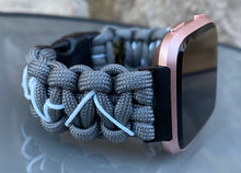 Load image into Gallery viewer, Paracord Watch Band compatible with Fitbit Versa 1, Versa Lite, Versa 2, Versa 3, Versa 4, Sense, Sense 2 (watch not included).