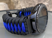 Load image into Gallery viewer, Samsung Galaxy Watch Band, Galaxy 42mm, Galaxy 46mm, Gear S3 Frontier, Gear S3 Classic, Gear Sport, 550 Paracord Watch Band.