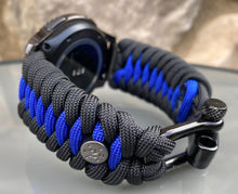 Load image into Gallery viewer, Samsung Galaxy Watch Band, Galaxy 42mm, Galaxy 46mm, Gear S3 Frontier, Gear S3 Classic, Gear Sport, 550 Paracord Watch Band.