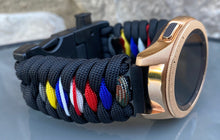 Load image into Gallery viewer, Paracord Watchband compatible with Samsung Galaxy Watch 3, Galaxy Watch 4, Galaxy Watch 5, Galaxy Watch 6 (watch not included)