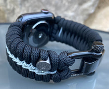Lade das Bild in den Galerie-Viewer, Paracord Watch Band compatible with Apple Watch Series 1, 2, 3, 4, 5, 6, 7, 8, 9, Ultra, Ultra 2 & SE (watch not included)