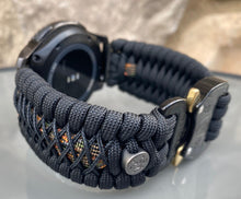 Load image into Gallery viewer, Samsung Galaxy Watch Band, Galaxy 42mm, Galaxy 46mm, Gear S3 Frontier, Gear S3 Classic, Gear Sport, 550 Paracord Watch Band.