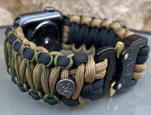 Lade das Bild in den Galerie-Viewer, Paracord Watch Band compatible with Apple Watch Series 1, 2, 3, 4, 5, 6, 7 & SE (watch not included)