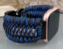 Load image into Gallery viewer, Paracord Watch Band compatible with Fitbit Versa 1, Versa Lite, Versa 2, Versa 3, Versa 4, Sense, Sense 2 (watch not included).