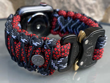 Cargar imagen en el visor de la galería, Paracord Watch Band compatible with Apple Watch Series 1, 2, 3, 4, 5, 6, 7 & SE (watch not included)