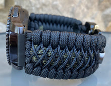 Load image into Gallery viewer, Samsung Galaxy Watch Band, Galaxy 42mm, Galaxy 46mm, Gear S3 Frontier, Gear S3 Classic, Gear Sport, 550 Paracord Watch Band.